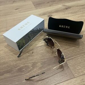 Krewe Tortoise Shell Sunglasses. Original box and case. Practically brand new.